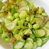 枝豆・きゅうり・サニーレタスのサラダ
